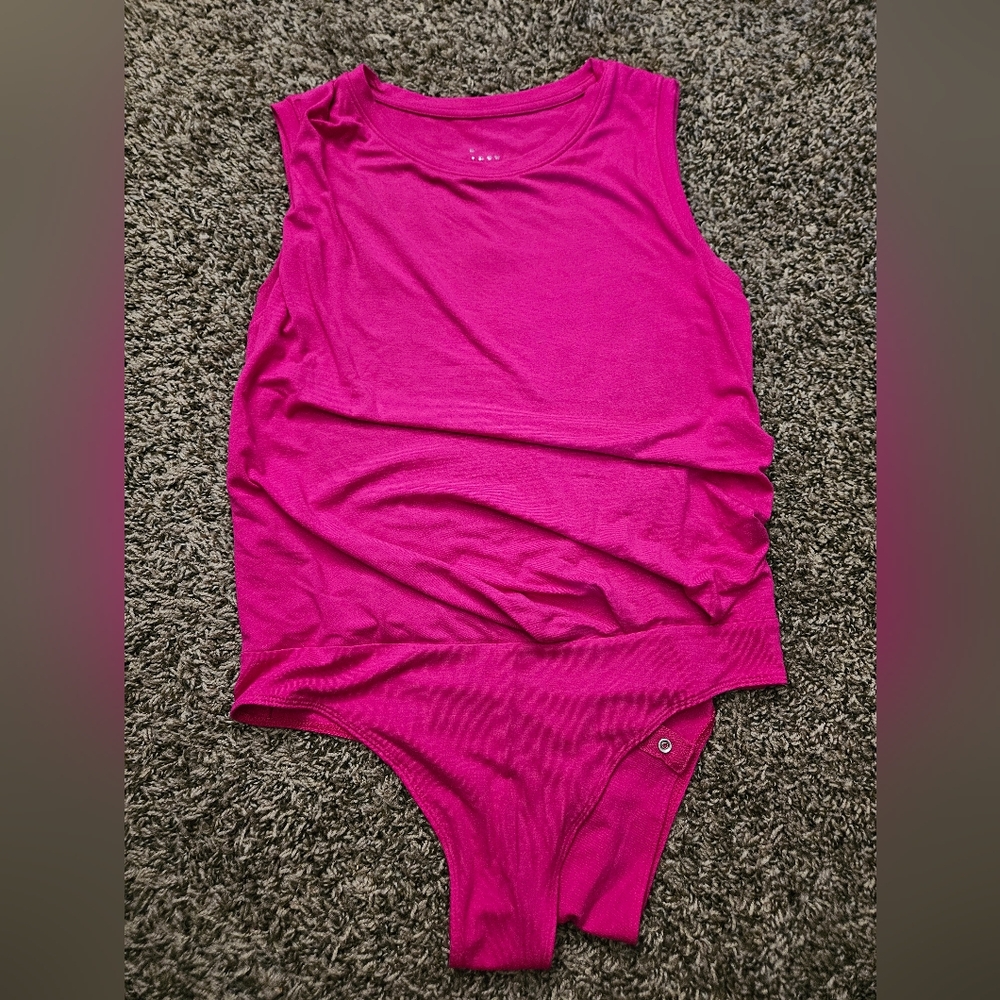 Target Bright Pink Tummy Flattering Bodysuit Size M